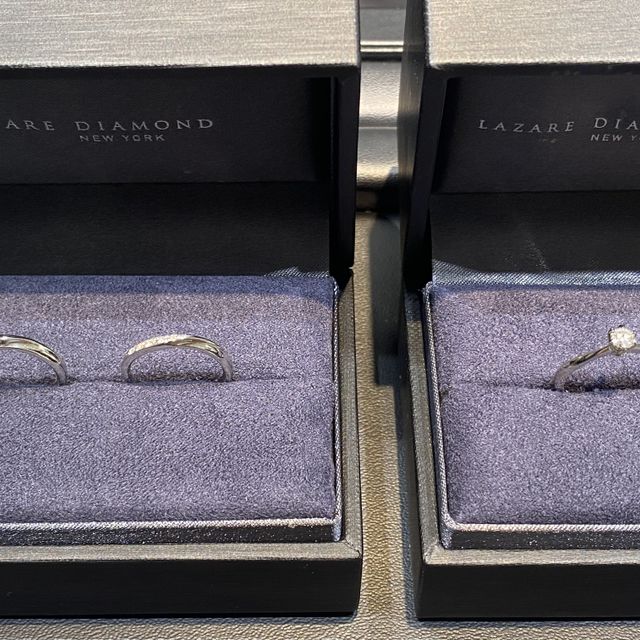 【ラザール ダイヤモンド(LAZARE DIAMOND)の口コミ】 華奢でウェーブがかかっている物！と最初から決めていたので、結婚指輪、…