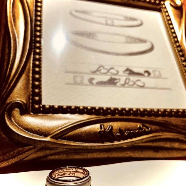 【ケイウノ ブライダル(K.UNO BRIDAL)の口コミ】 自分たちだけのものが欲しいと思っていて、お好みでオーダーできたのが決…