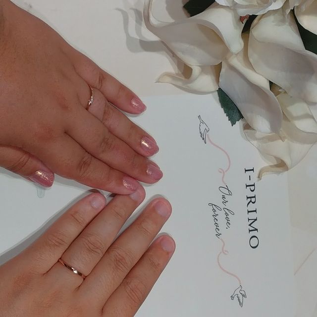 【アイプリモ(I-PRIMO)の口コミ】 二人とも肌の色がイエローベースなので、ゴールドの指輪にしようと思って…