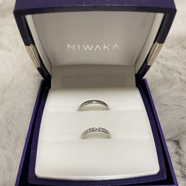 【俄(にわか)の口コミ】 ハーフエタニティを探していたところ俄の指輪が一番シンプルで理想のもの…