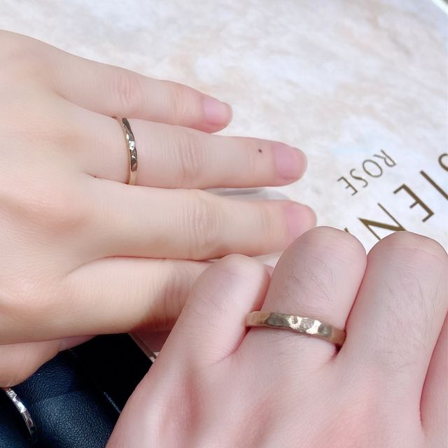 【SIENAROSE(シエナロゼ)の口コミ】 それぞれに指輪の太さやデザインが選べたのでお互い満足のいく指輪が選べ…