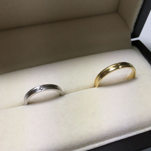 【JEWELRY  KAMATA(ジュエリーかまた)の口コミ】 オリジナルティに溢れた指輪が欲しくて、光沢加工を４面に施してラインで…