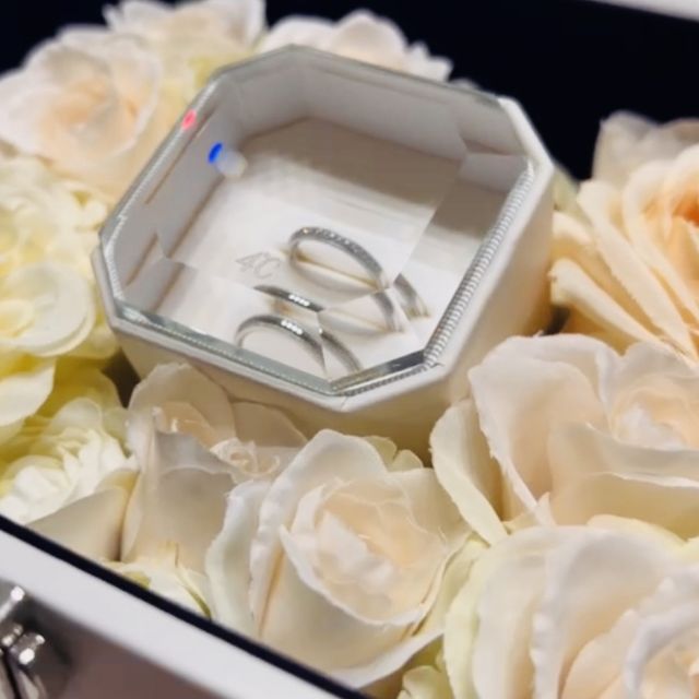 【4℃ BRIDAL(ヨンドシーブライダル)の口コミ】 男性の指輪にデザイン性があったこと、女性の指輪がハーフエタニティだっ…