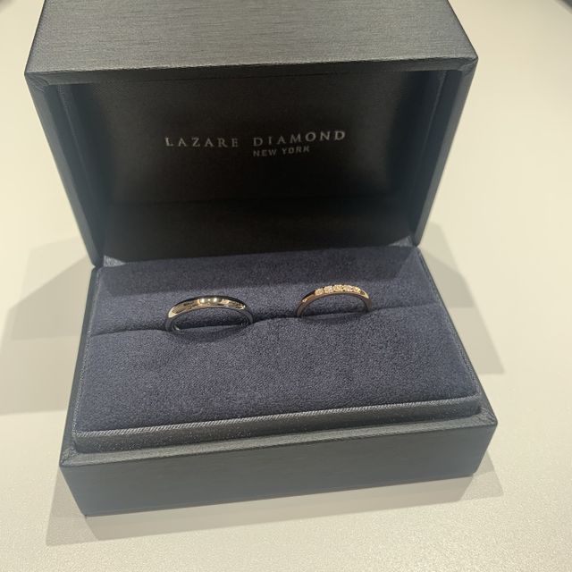 【ラザール ダイヤモンド(LAZARE DIAMOND)の口コミ】 シンプルな物がよかったので、1度下見に行き3.4店舗回って決めました！
某…