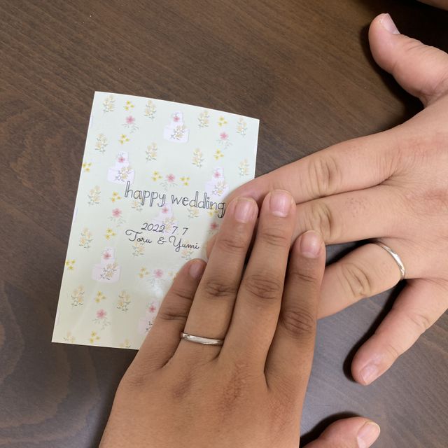 【アイプリモ(I-PRIMO)の口コミ】 自分達の要望通りシンプルながらもマット加工がよりペア感、特別感を引き…