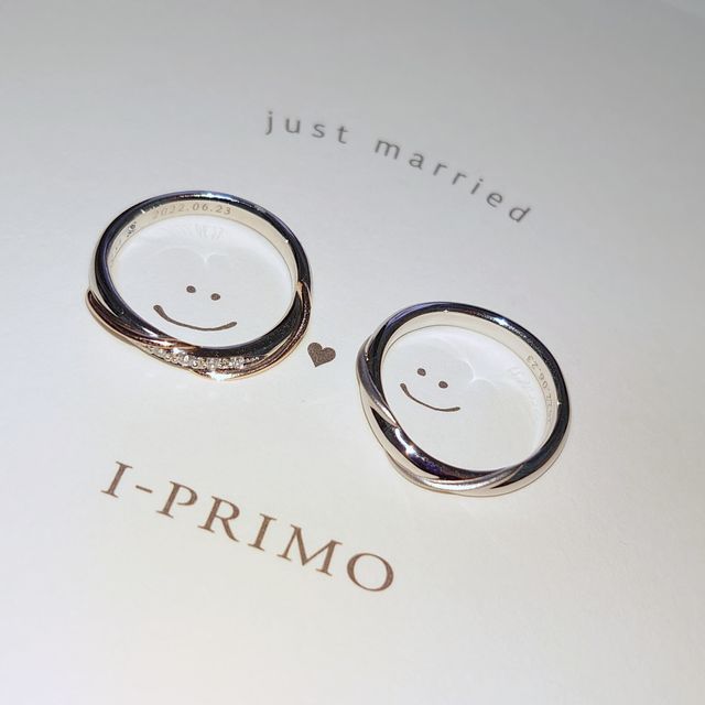 【アイプリモ(I-PRIMO)の口コミ】 決め手は、「2色リング」と「左右非対称」という事です。

ベースと斜めラ…
