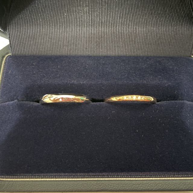 【銀座ダイヤモンドシライシの口コミ】 五つのダイヤが、ただただ並んでいるだけでなく、端に向かって小さくなっ…