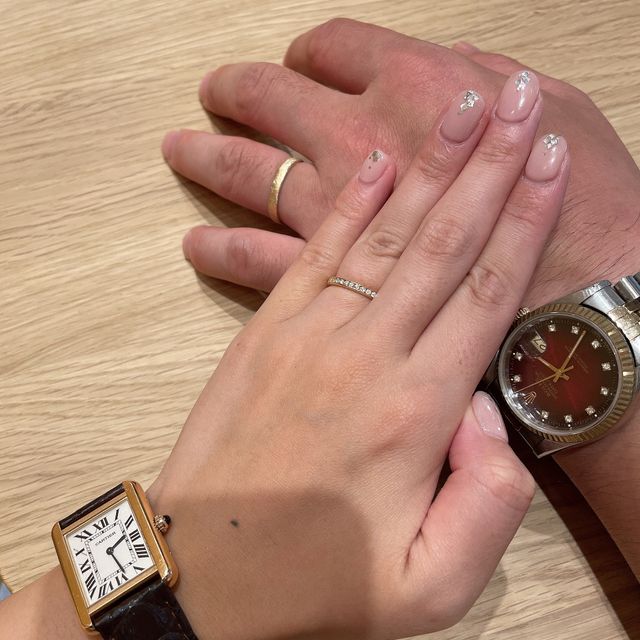 【GraceKama(グレースカーマ)の口コミ】 素晴らしいです！かたち、デザイン、大きさ、全てがベストでした！結婚指…