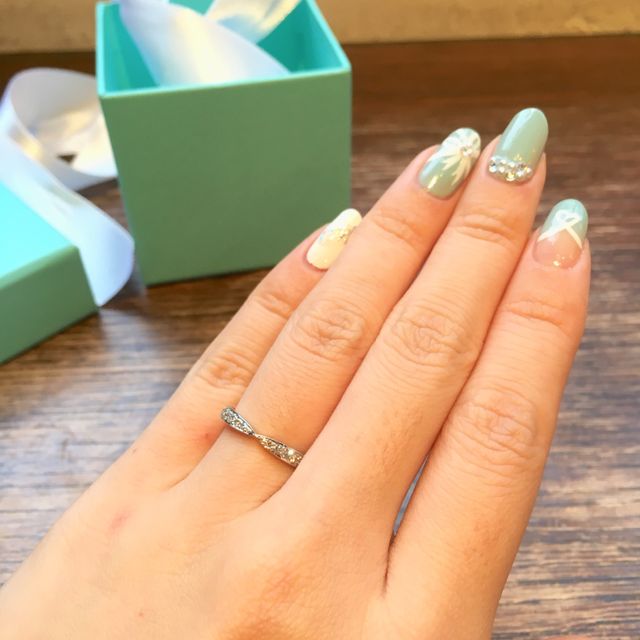 【ティファニー(Tiffany & Co.)の口コミ】 結婚指輪は彼にも毎日つけて欲しかったので、彼が気に入ったものにしよう…