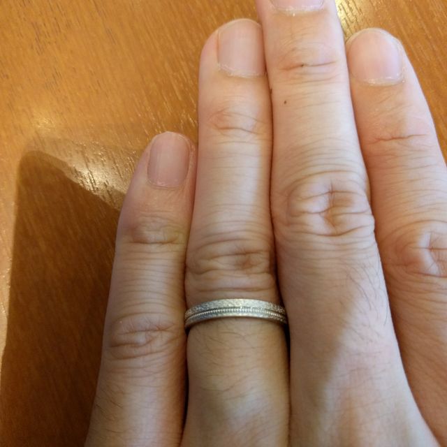 【PILOT BRIDAL(パイロットブライダル)の口コミ】 金属アレルギーがあるため、できるだけプラチナの純度が高い指輪を欲しか…