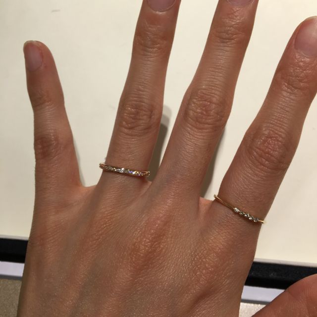 【Fred(フレッド)の口コミ】 レール留めのハーフエタニティで、日常生活の中で引っかかりが気になるこ…