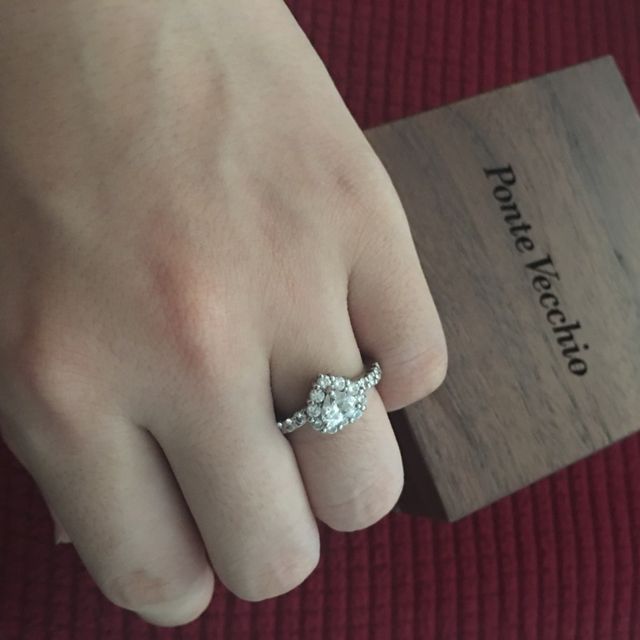 【Ponte Vecchio(ポンテヴェキオ)の口コミ】 ハートのダイヤはなかなか形が難しい。プックリと厚みのある柔らかいハー…
