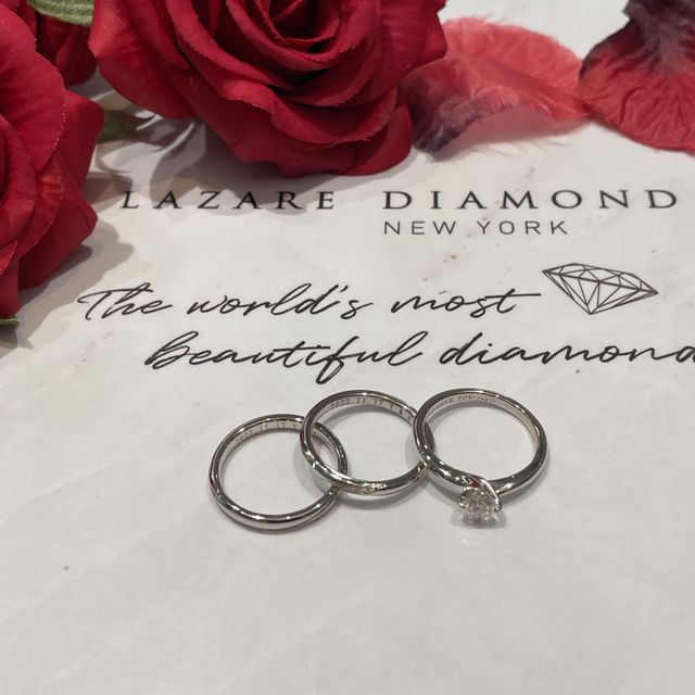 【ラザール ダイヤモンド(LAZARE DIAMOND)の口コミ】 何店舗も回ってかなり悩んだ結果、こちらのダイヤがとても綺麗に見えたの…