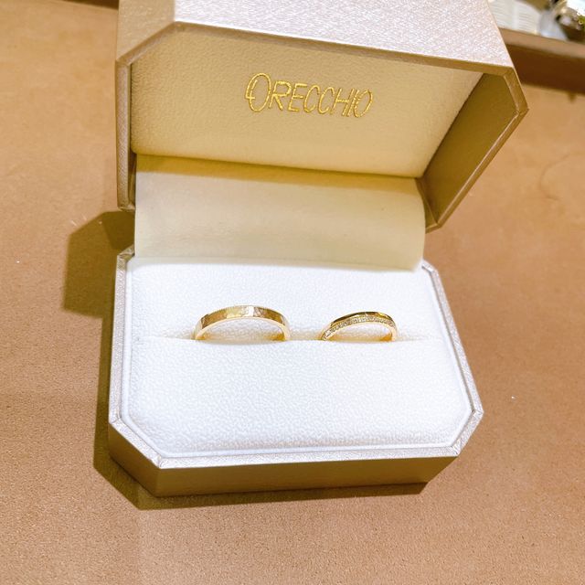 【ORECCHIO(オレッキオ)の口コミ】 ペアリングだとどうしても男女のデザインが似ていてシンプルなものになり…