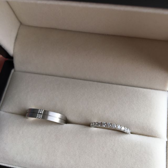【JEWELRY  KAMATA(ジュエリーかまた)の口コミ】 新婦の指輪はハーフエタニティで探していたので、色々なお店へ行って比較…