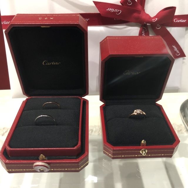 【カルティエ(Cartier)の口コミ】 婚約指輪は、デザインが可愛く自分のイメージにぴったりなCartierのバレリ…