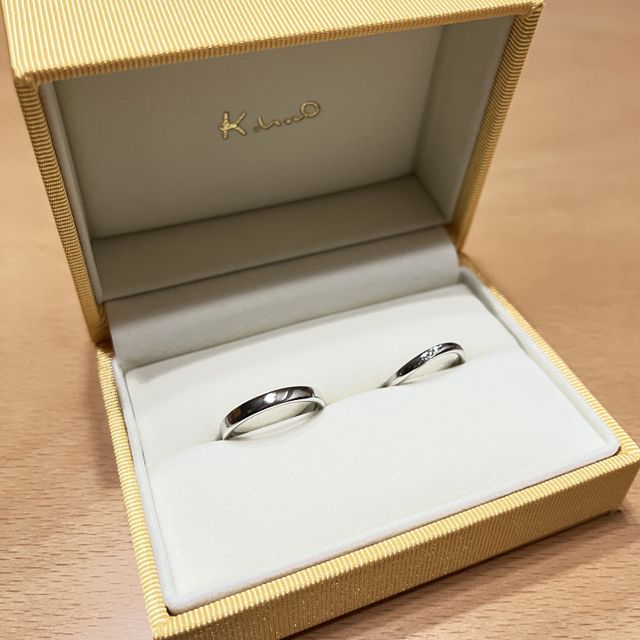 【ケイウノ ブライダル(K.UNO BRIDAL)の口コミ】 手作りしたかったので、DIYできるようなデザインで考えました。結婚指輪を…