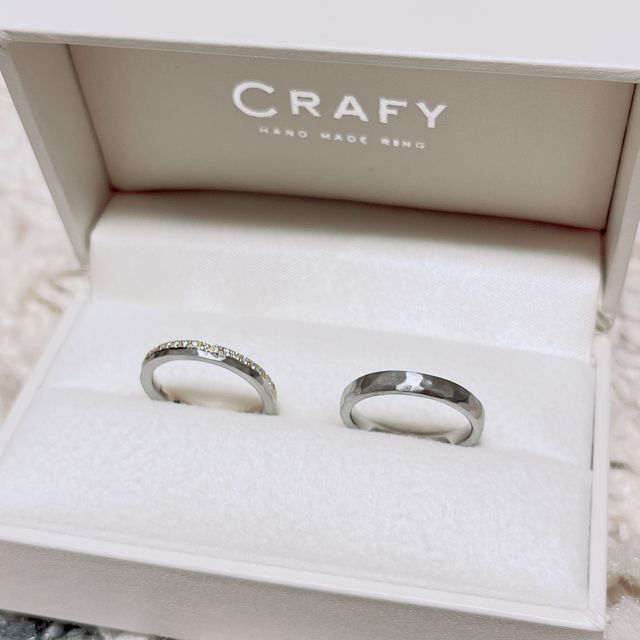 【CRAFY(クラフィ)の口コミ】 手作りにもともと興味があり、自分たちで作ったデザインがそのまま一生の…