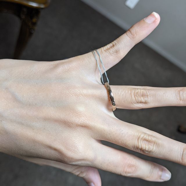 【TANZO.(鍛造指輪)の口コミ】 プラチナの他にゴールドの種類が何色もありました。特に気に入ったのはコ…