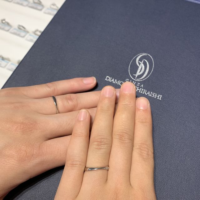 【銀座ダイヤモンドシライシの口コミ】 お守りという意味をもつ指輪です。つけ心地がとてもよく細身のため指が長…