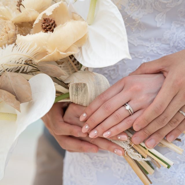 【4℃ BRIDAL(ヨンドシーブライダル)の口コミ】 ハーフエタニティのリングと悩みましたが、
ファッションジュエリーとして…