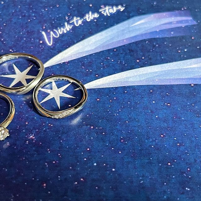 【アイプリモ(I-PRIMO)の口コミ】 婚約指輪がアイプリモの星座をモチーフにした指輪だったため、婚約指輪と…