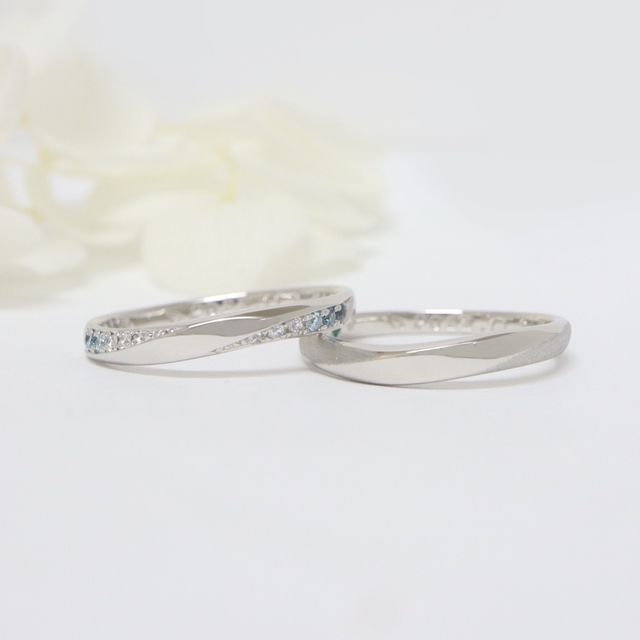 【LEGAN(レガン)の口コミ】 ブルースターという指輪をチョイスしました。両サイドにダイヤがが5つなら…