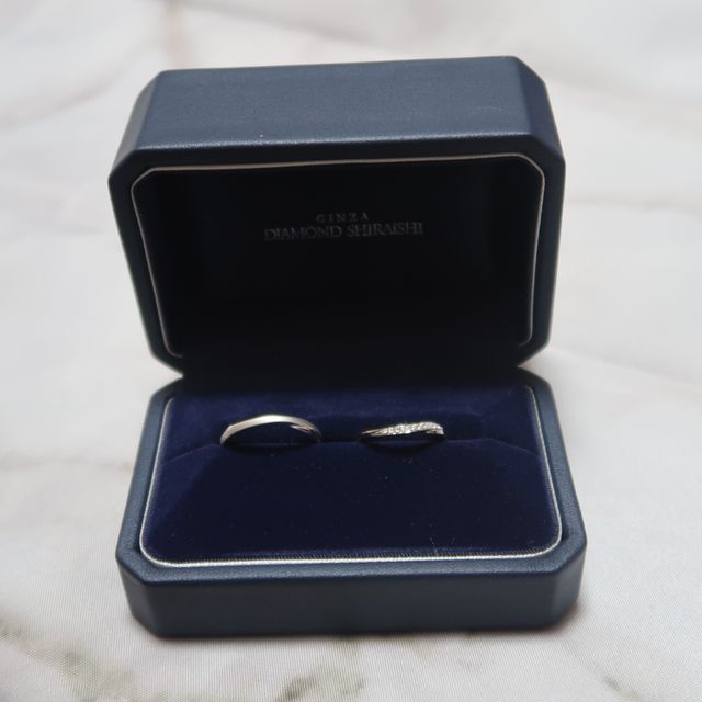 【銀座ダイヤモンドシライシの口コミ】 シンプルで繊細なデザインで、プライベートだけではなくビジネスシーンで…