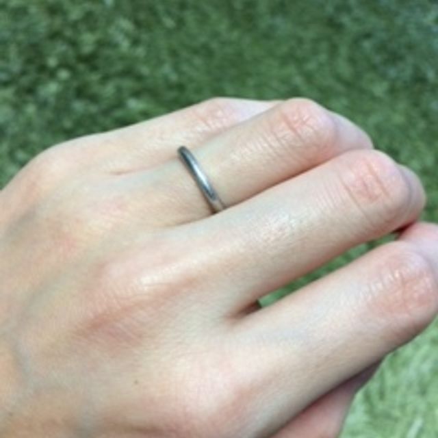 【TRECENTI(トレセンテ)の口コミ】 「シンプルで華奢」なデザインが2人とも好みだったので、本当にシンプルな…