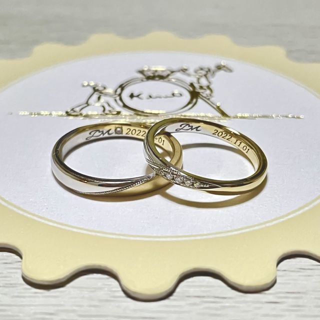 【ケイウノ ブライダル(K.UNO BRIDAL)の口コミ】 婚約指輪と結婚指輪を同時に探すためにパンフレットやサイトで調べて気に…