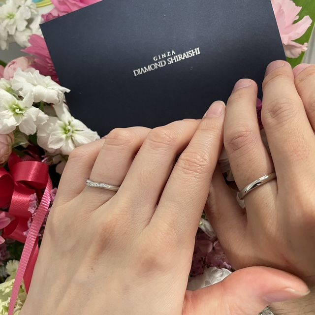 【銀座ダイヤモンドシライシの口コミ】 指がなるべく綺麗に見えるもの、あまり人と同じにならない物を探しました…