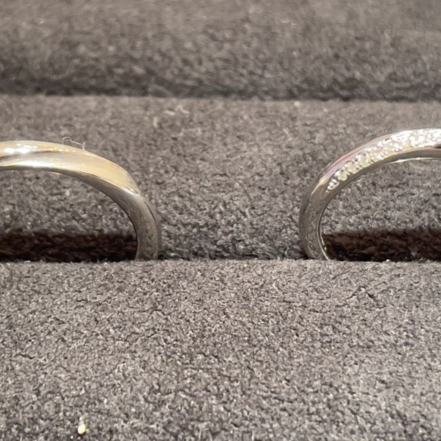 【TRECENTI(トレセンテ)の口コミ】 デザインはシンプルなストレートをベースに、派手にならない程度のダイヤ…