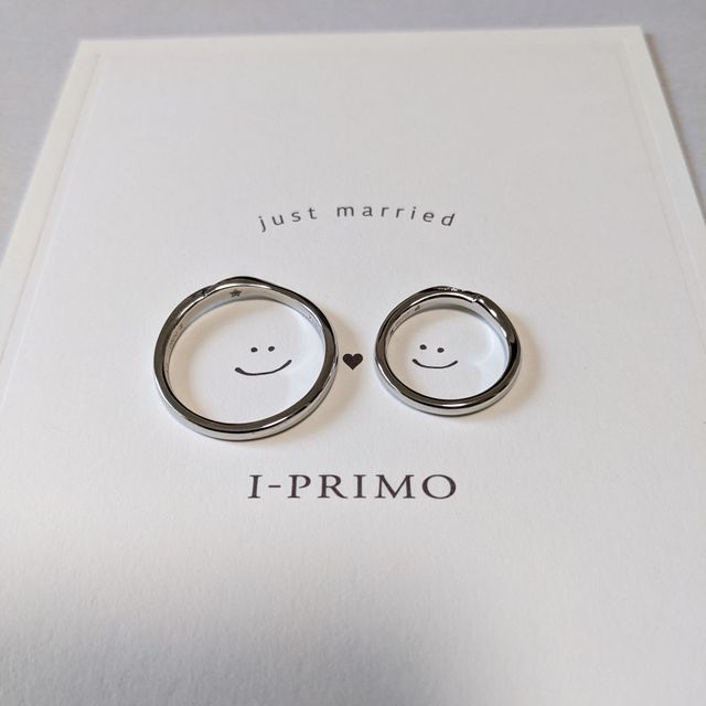【アイプリモ(I-PRIMO)の口コミ】 婚約指輪に合う指輪にしたくて、購入した店舗に連れて行ってもらいました…