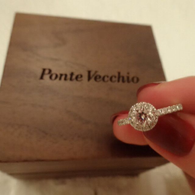 【Ponte Vecchio(ポンテヴェキオ)の口コミ】 一目ボレです。結婚指輪含めて、日常の自分のファッション（大人っぽくシ…