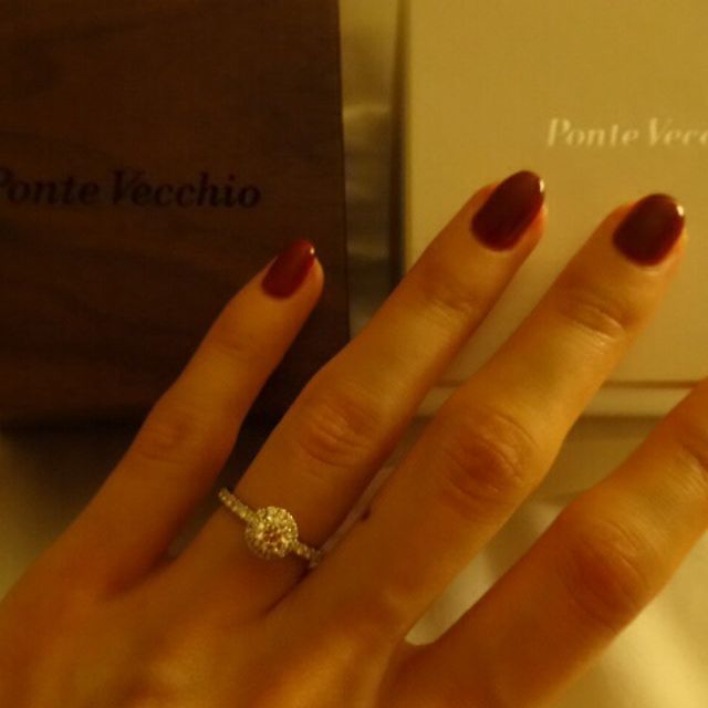 【Ponte Vecchio(ポンテヴェキオ)の口コミ】 一目ボレです。結婚指輪含めて、日常の自分のファッション（大人っぽくシ…