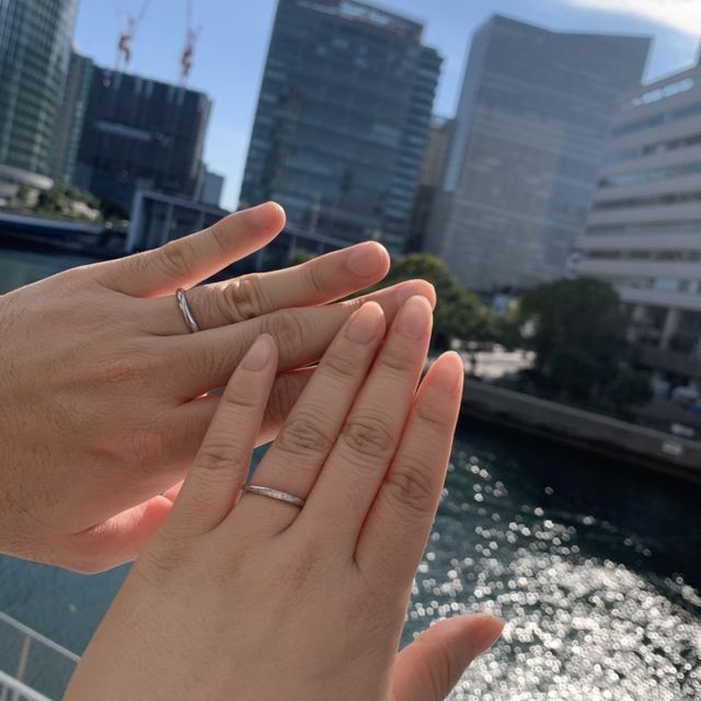 【アイプリモ(I-PRIMO)の口コミ】 結婚指輪ではありますが、華やかなものがいいというパートナーのリクエス…