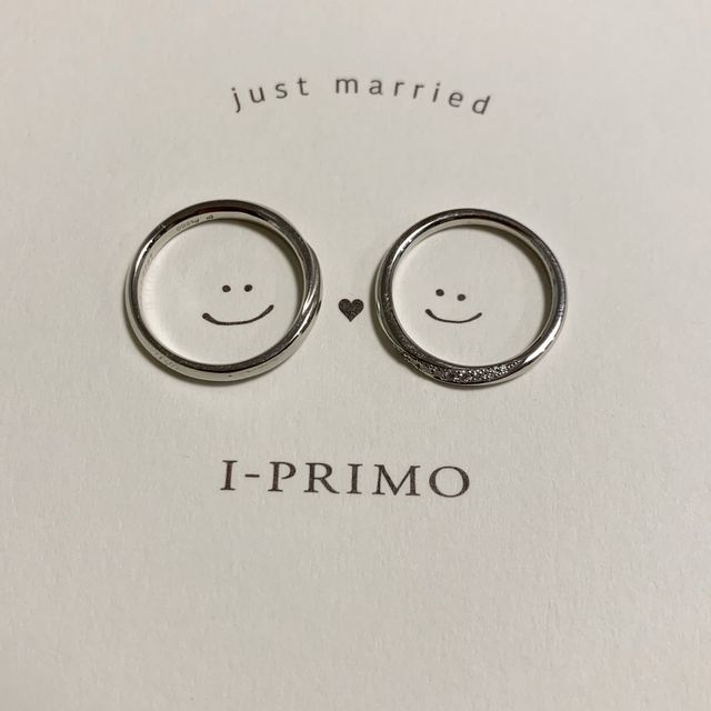 【アイプリモ(I-PRIMO)の口コミ】 結婚指輪ではありますが、華やかなものがいいというパートナーのリクエス…