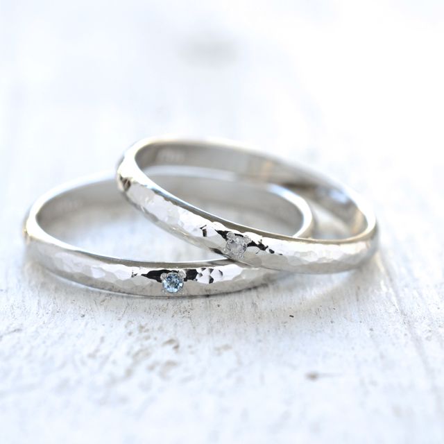 【湘南彫金工房 andfuseの口コミ】 たくさんの種類から選べてお互いに時間をかけて決めました。色違いにする…