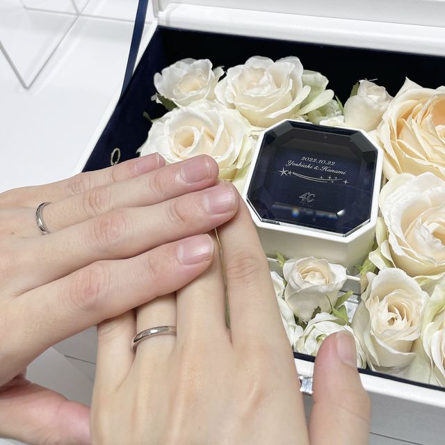 【4℃ BRIDAL(ヨンドシーブライダル)の口コミ】 婚約指輪が4℃の指輪で結婚指輪を同じブランドにすると、クリーニングに出…