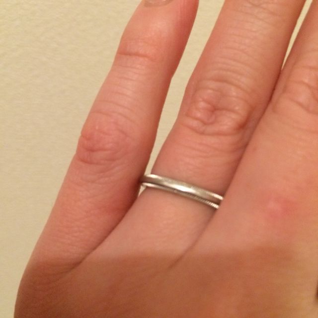 【ティファニー(Tiffany & Co.)の口コミ】 婚約指輪がティファニーなので、結婚指輪もティファニーしようと思ってい…