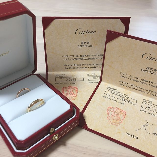 【カルティエ(Cartier)の口コミ】 結婚指輪はシルバーのイメージが強かったのですが
2人ともゴールドがよく…
