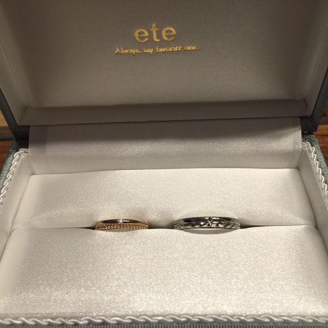 【ete(エテ)の口コミ】 元々ペアリングをeteで購入していて、結婚指輪は絶対にete bijoux(エテビ…