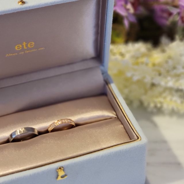 【ete(エテ)の口コミ】 婚約指輪を買う予定がなかったので華やかなものが欲しくてハーフエタニテ…