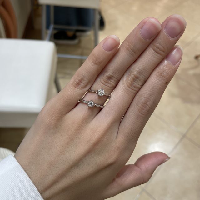 【bijou SOPHIA(ビジュソフィア)の口コミ】 自分の予算を大体伝えるとそれに合わせてダイヤのグレード？をかえていろ…