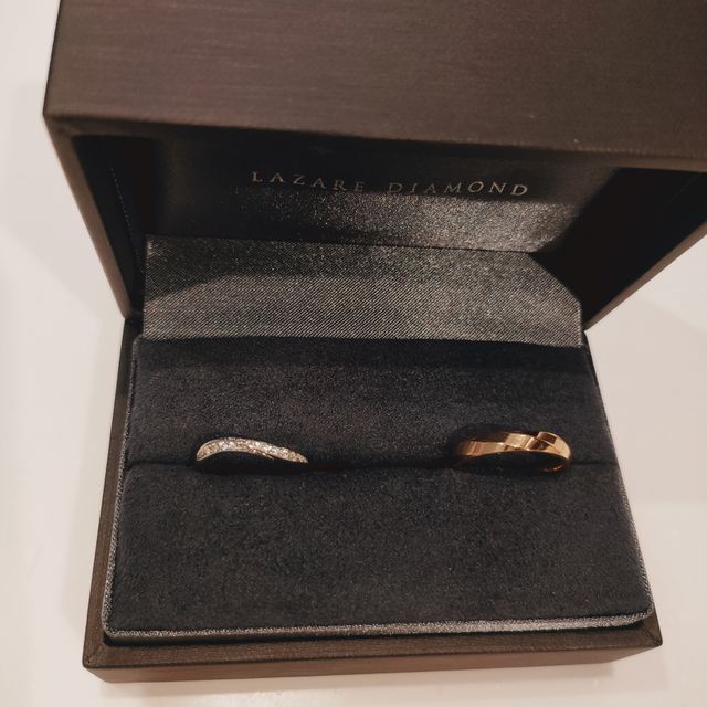【ラザール ダイヤモンド(LAZARE DIAMOND)の口コミ】 ウェーブタイプのハーフエタニティリングで毎日つけれるような指輪を探し…