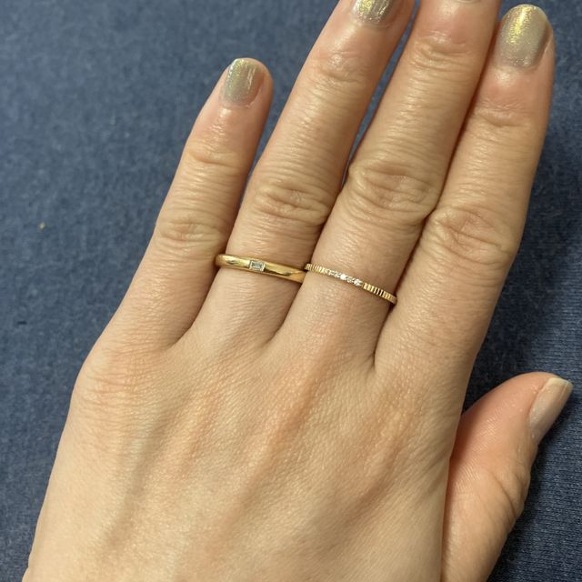 【ORECCHIO(オレッキオ)の口コミ】 決めてはシンプルな所と、オレッキオさんならではのはエメラルドカットの…