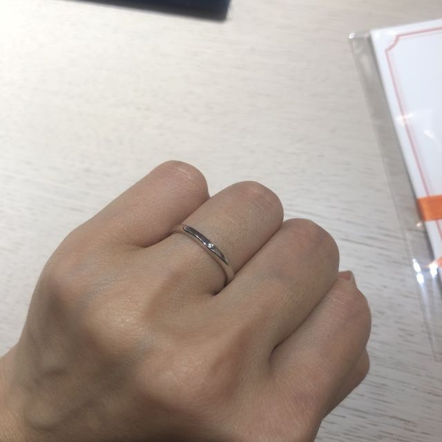 【BIJOUPIKO(ビジュピコ)の口コミ】 普段指輪をつける習慣がないので、つけ心地を重視したいと店員さん伝え、…