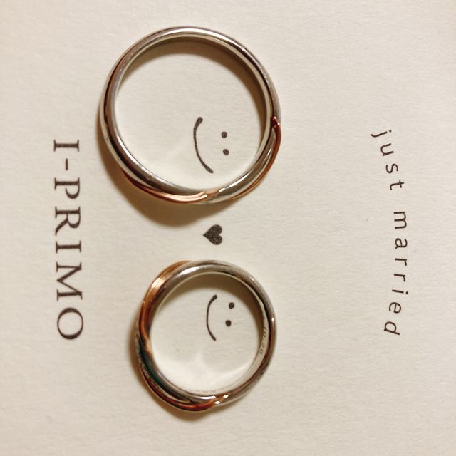 【アイプリモ(I-PRIMO)の口コミ】 デザインが可愛くて一目惚れしました。特に女性側のダイヤがキラキラ輝い…