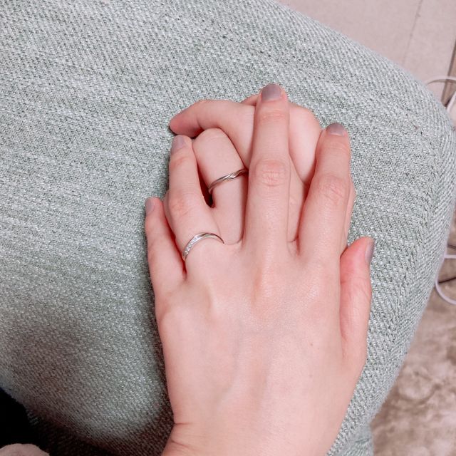 【ケイウノ ブライダル(K.UNO BRIDAL)の口コミ】 ネットで検索した時点で可愛いデザインだなと思っていたけど，店舗で実物…