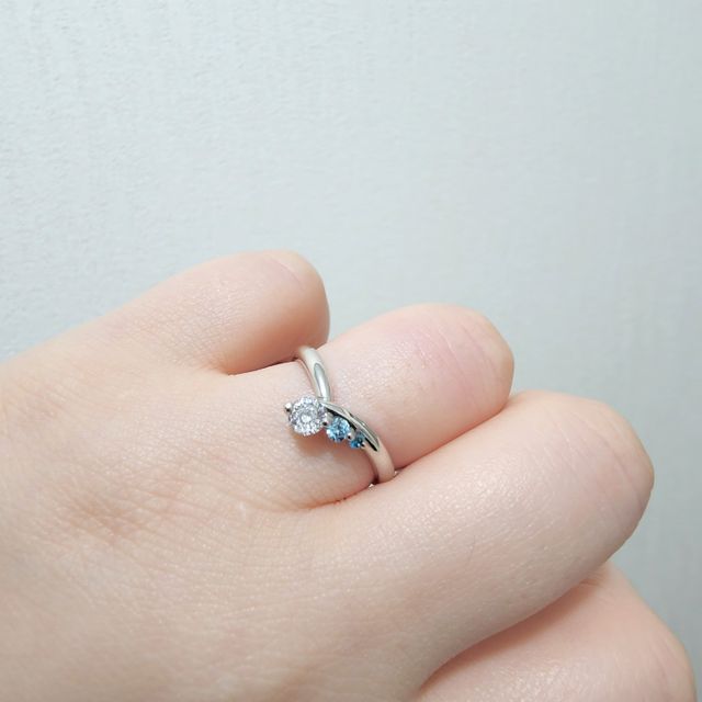 【ケイウノ ブライダル(K.UNO BRIDAL)の口コミ】 指輪のデザインに一目惚れしました。店舗に伺って他の婚約指輪も見せてい…